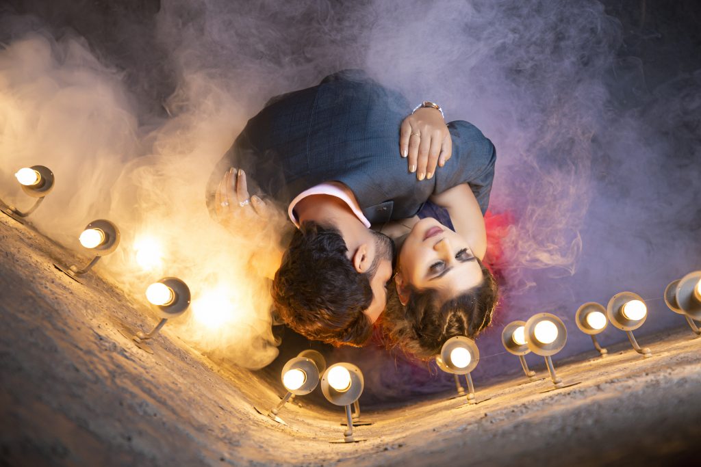 Emotional candid shot of couple during wedding in Gurgaon