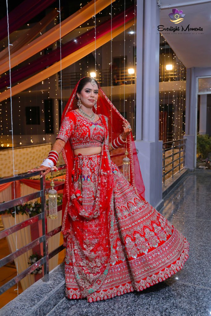 Bride and groom portrait by Delhi wedding photographer