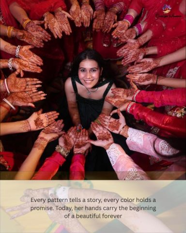 Every pattern tells a story every color holds a promise. Today her hands carry the beginning of a beautiful forever